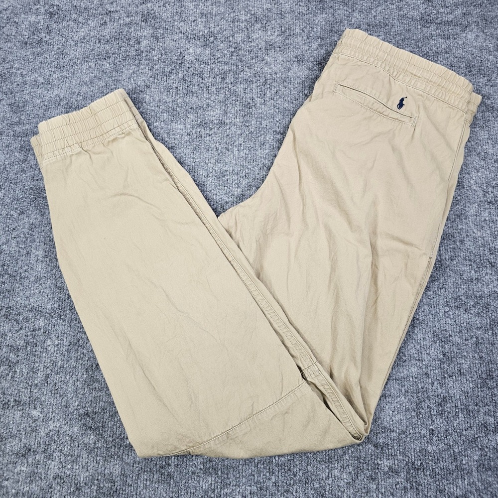 Polo Ralph Lauren Kids Pants XL 18-20 Khaki Beige Cotton Joggers Style 323592051